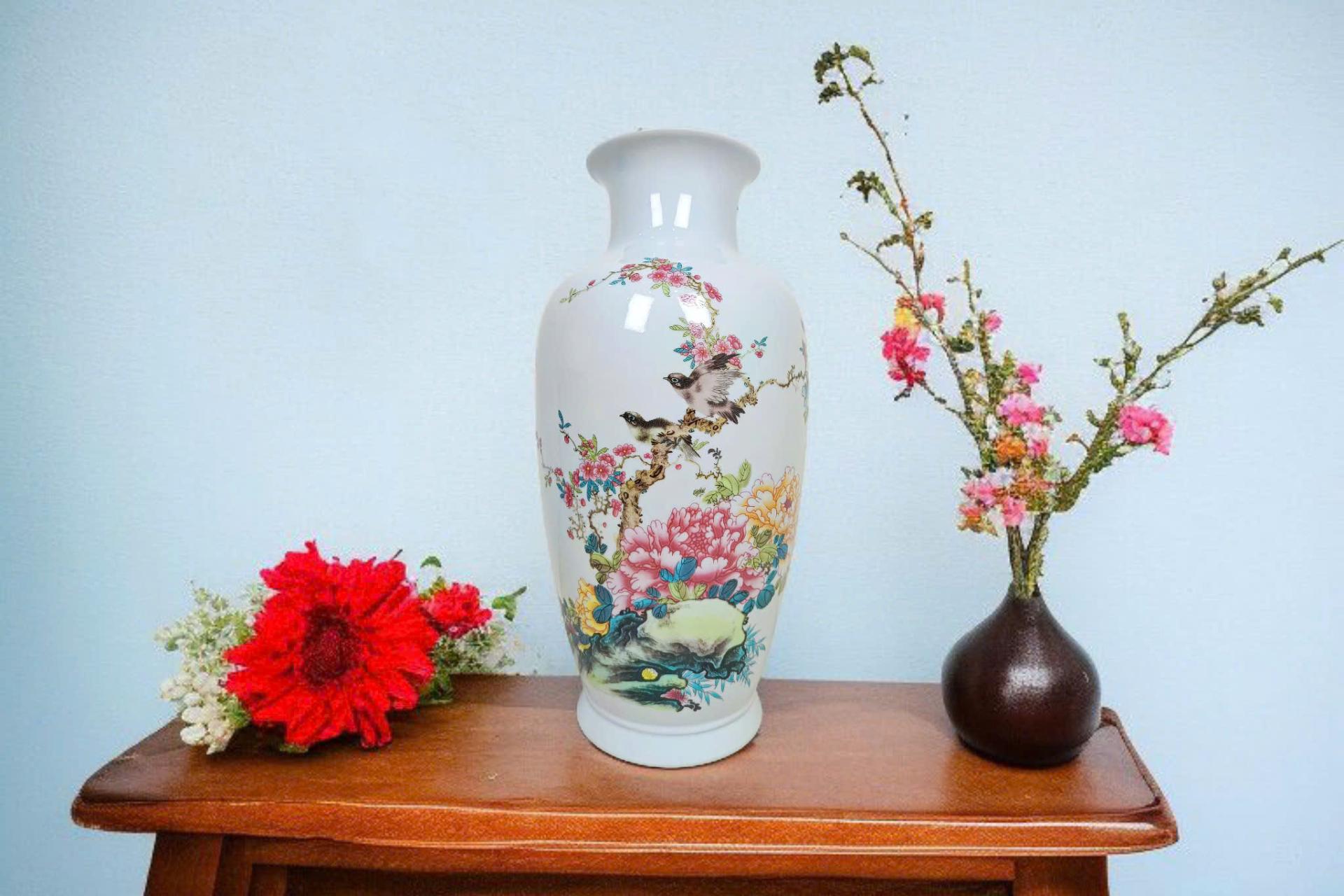 LỘC BÌNH HỌA TIẾT CHIM HOA